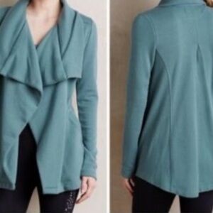 Anthropologie Saturday Sunday Sage Green Drape Front Open Cardigan